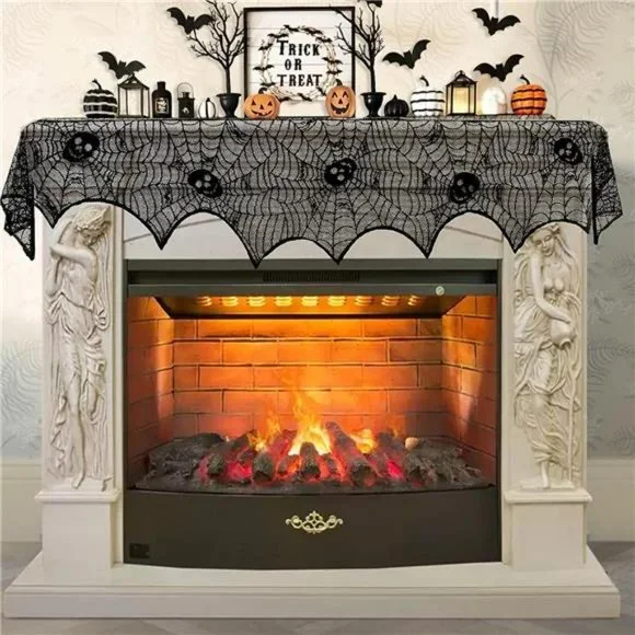Holiday Halloween Decorations Indoor Halloween Fireplace Mantel
